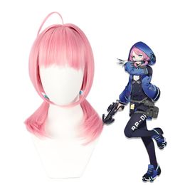 Arknights Blue Poison Cosplay Wig Short Straight Pink Wig costumes