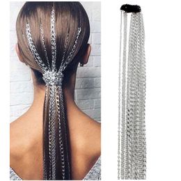 Wig extension Chain Silver-plated Tassel Tair Chain Headdress BB Clip Hair Acessary