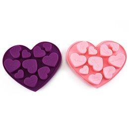 Stampi per cioccolato in silicone a forma di cuore Lettere inglesi Stampo per torta al cioccolato Vassoio per ghiaccio in silicone Stampi per gelatina Stampo per sapone