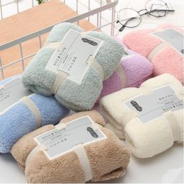 Bath Towels Face Towel Sets Coral Velvet Shower Soft Spa Shower Towel Washing Towels High-density Plain Letter Towels Home Textiles B7699