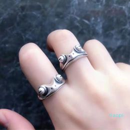 Cluster Rings Retro Frog With Elegant Design And Artistic Style Without Inlaid Bohemian Opening Ring Friend Gift Silver Jewellery Unisex