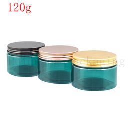 40pcs/lot 120g round empty green cosmetic cream plastic bottle jars containers skin care packaging ,120g PET mask tin jar