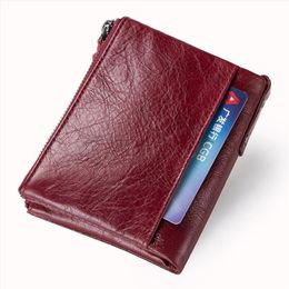 Hot Sale Hot Sale 2020 Coin Bag Zipper Women Genuine Leather Wallets Purse Fashion Short Purse With Credit Card Holder Hasp Design