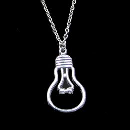 Fashion 19*35mm Light Bulb Pendant Necklace Link Chain For Female Choker Necklace Creative Jewelry party Gift