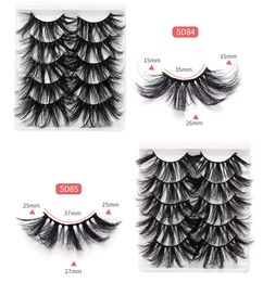 5 Pairs 25mm False Eyelashes Set Thick Long Soft & Vivid Hand Made Fake Lashes Eyes Makeup Accessory DHL Free