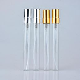 10ML Aluminum Sprayer Transparent Glass Perfume Bottle Travel Sprays Bottles Portable Empty Cosmetic Container With A