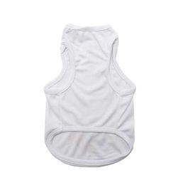 10pcs Dog Apparel Sublimation Blank White Clothing DIY Pet Dog T Shirt for Small Pet Heat Transfer Print