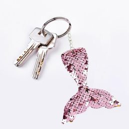 Sequined Little Mermaid Keychain For Mermaid Decoration Wallet Key Ring Decoration Car Bag Diy Accessories Supplies