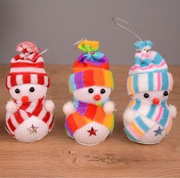 Christmas Tree Decoration Snowman Dolls Happy New Year DIY Xmas Gift Pendant Doll Hang Decorations Hanging Snow Man for Home