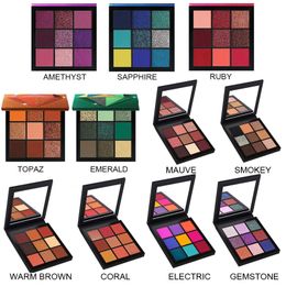 Top Quality Dropshipping Correct Version 9 Colors Eyeshadow Palette TOPAZ RUBY AMETHYST SAPPHIRE EMERAL