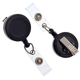 High Quality 3 colors Retractable Ski Pass ID Card Files Badge Holder Key Chain Reels With Metal Clip