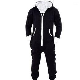 Women's Jumpsuits & Rompers Winter Overalls Jumpsuit For Women Adult One-piece Playsuit Autumn Cotton Zipper Hooded Pajamas Sport Suit1