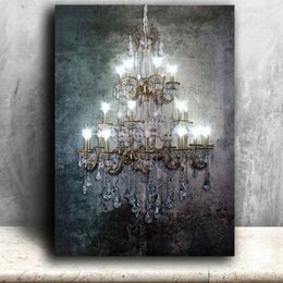 Led wall picture dividing vertical elements polychrome gold crystalline canvas art light up painting artwork printed framed Y200102