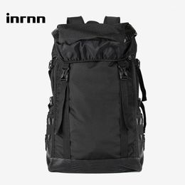 Backpack Inrnn Men Large Capacity Travel Backpacks Waterproof Climbing Male Outdoor Sports Bag Fashion Leather Patchwork Mochila1