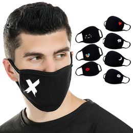 -Máscara lavable para hombres de las mujeres del corazón del diseñador Máscaras máscara de protección facial reutilizable a prueba de polvo que cubre la cara