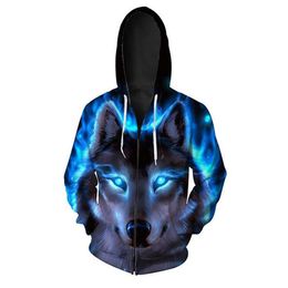 cool wolf hoodies