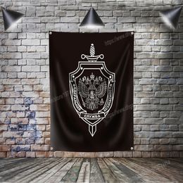 Russian KGB Military FSB Federal Flag Motivational Quote Art Posters Polyester 96*144CM Home Decoration Wall Hang Metope Adornment 4 grommets