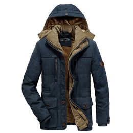 -20 Degree 7XL Winter Parkas Men Jacket Coat Thick Warm Velvet Hooded Overcoat Men Windbreaker Multi-pockets Chaquetas Hombre 201114