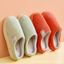 Winter Plushed Warm Slippers Home Bedroom Household Cotton Non-slip Plush Shoes for Man and Women 2022 New