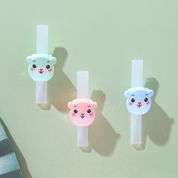 Silicone Kids Straw Plastic Children Straws BPA Free Cartoon Print Baby Drinking Milk Juice ECO Rubber Straws