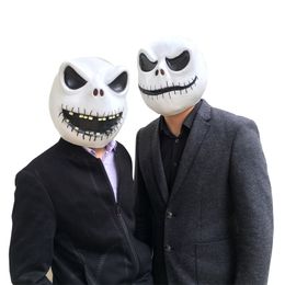 The Nightmare Before Christmas Jack Skellington Cosplay Mask Full Head Masks Latex Cartoon Carnival XMAS Party Costume Props 200929