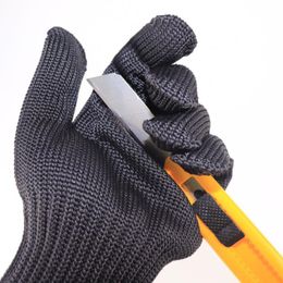 Black White Steel Wire Metal Mesh Anti Cut Gloves Safety Anti Cutting Wear Resistant Kitchen Butcher Working Gloves Garden Self Defence