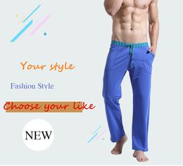 WJ Men's Home Casual Pants Straight Trousers Comfortable Cotton Soft Foreign Trade 201109