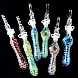 Nectar Collector Kit with 10mm joint Quartz Tips Dab Straw Oil Rig Silicone Smoking Pipe Glass Pipe smoking accessories dab rig