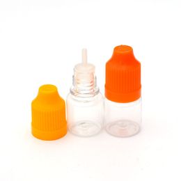 2021 NEW 5ml PET Plastic Dropper Bottles Child Proof Long Thin Tip e Liquid Vapour Vapt Juice Oil 5 ml