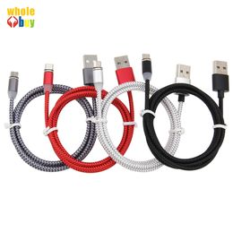 Magnetic Cable Micro USB Type C Fast Charging Wire Cord For Samsung Xiaomi Huawei Flowing LED Lighting Magnet Charger 300pcs