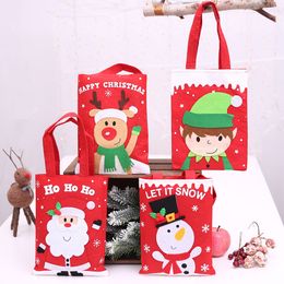 Christmas decoration cartoon stickers tote bags children gifts candy bag Christmas gift