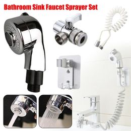 Long flexible hose Bathroom Faucet External Shower Hand-held Telescopic Small Nozzle Set Shampoo Head Set LJ201212