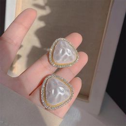 Chic Triangle Earrings for Women Jewellery Genuine 100% 925 Sterling Fashion Korean Luxury Party Exquisite Earring