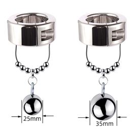 Metal Clamp Cock Ring Clamp Adult Sex Toys Male Chastity Bondage Heavy Ball Pendent Lock Scrotum Stretcher For Men Gay Penis Ring