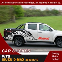 one set mud side body sticker mudling graphic Vinyl car sticker dirty marked decal for isuzu dmax PICKUP accessories