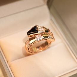 BUIGARI TOP quality ring luxury jewelry ladies diamonds 18K gold plated designer official reproductions highest counter quality AAAAA for woman band premium gifts
