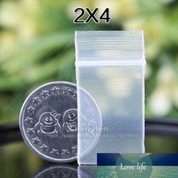 Small JewelryBag 500pcs 2x4cm Self Seal Lock Reclosable Clear Plastic Bags 8mil Mini Sample Baggies 0.8"x1.6"