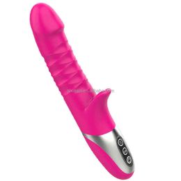 NXY Vibrators Super Soft Powerful G Spot Vibrating Massage Sex Toys for Women Vagina Rabbit Female Clitoris Stimulation Thrusting Vibrator 0110