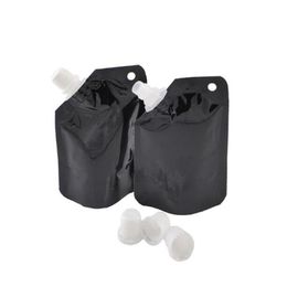 Small size 50ml Stand Up Drinking Package Transparent Pout Bag White Doypack Spout Pouch Bags For Beverage