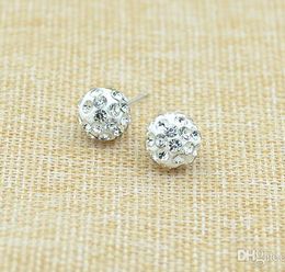 Earrings For Women Fashion Jewellery China Copper with Platinum Plated 10MM Ball Women's Stud Earrings