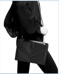 Best Quality Women Shoulder bag black Chain and gold chain bag Crossbody Pure color handbag crossbody Messenger Tote Bag Purse Wallet