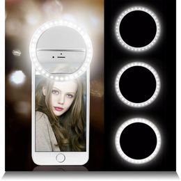 Selfie LED Ring Flash Lumiere Telephone Portable LED Mobile Phone Light Clip Lamp For Phone xr telefoon lens lampka do telefonu