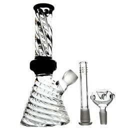 8 In Glass Bongs Twisted Water Pipe Oil Rigs Dab Rig Smoking Water Pipes Cyclone Glass Bongs Assorted Colour Upon Request