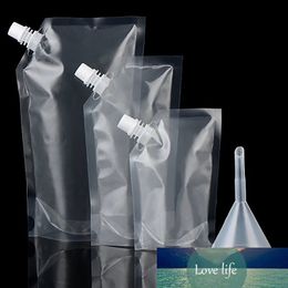 Transparent Plastic Spout Pouch Reusable Durable Plastic Bottle Pouch for Liquid Drink Pouch Sealed Packaging Bag Portable
