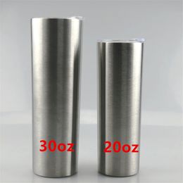 Cheapest 20oz Sanded Cups Glitter Stainless Steel Skinny Tumber With Lid&Straw Double Insulation Vacuum Water Bottles Office Coffee Mugs A12