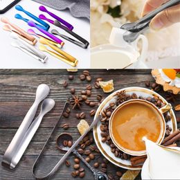 Fashion Stainless Steel Clip Muti Colors Metal Straight Tongs Sugar Ice Cube Coffee Tea Home Hotel Bar Kitchen Tools Clamp 2 29tz G2