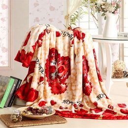 Tulip Blanket 120x200cm High Density Super Soft Flannel Sofa Bed Sheet Portable Bedspread Travel Shawl / Camping 201222
