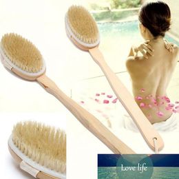 High-end New Arrival Natural Long Wooden Bristle Body Brush Massager Bath Shower Back Spa Scrubber Long-handled