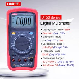 UNIT UT51 UT52 UT53 UT55 UT56 Digital Multimeter True RMS Professional Manual Range 20000 Counts AC DC Voltmeter