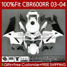 Injection Mould Body For HONDA CBR 600 RR F5 CC 600F5 CBR600RR 03 04 Bodywork 71No.57 CBR600F5 White black CBR 600RR 600CC 2003 2004 CBR-600 CBR600 RR 03-04 OEM Fairing